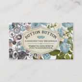 みすぼらしいヴィンテージボタンボビン裁縫の概念 名刺 (正面)