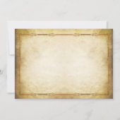 みすぼらしいヴィンテージ古い紙結婚式招待状 招待状 (裏面)