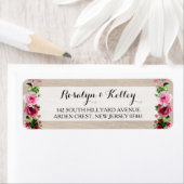 みすぼらしいヴィンテージ水の色のバラオン素朴ウッド ラベル (インサイチュ)