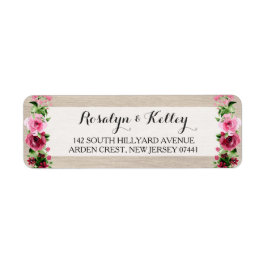 みすぼらしいヴィンテージ水の色のバラオン素朴ウッド ラベル