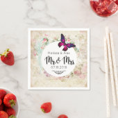 みすぼらしいヴィンテージ集の蝶 スタンダードカクテルナプキン (インサイチュ)