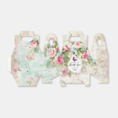 みすぼらしいヴィンテージ・コラージュの上のピンクの結婚蝶 フェイバーボックス (折り畳みなし)