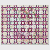 みすぼらしい上のピンクの蝶のパターンヴィンテージバラ ラッピングペーパー (フラット)