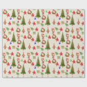 みすぼらしい夢のクリスマスをテーマにしたコテージコア ラッピングペーパー (フラット)