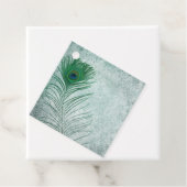 みすぼらしい孔雀の羽毛スクラップブック装飾 フェイバータグ (インサイチュ)