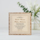 みすぼらしい擦り切れたヴィンテージ結婚式招待状 招待状 (スタンド正面)