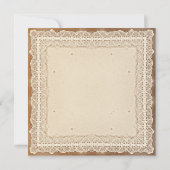 みすぼらしい擦り切れたヴィンテージ結婚式招待状 招待状 (裏面)