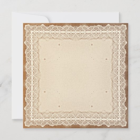 みすぼらしい擦り切れたヴィンテージ結婚式招待状 招待状 (裏面)