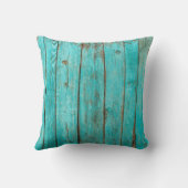 みすぼらしい木のバックグラウンドウッド、ビーチ、背景、ブルー クッション (裏面)