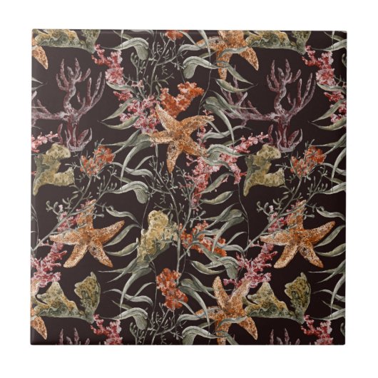 みすぼらしい海の生活パターン タイル (正面)