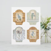 みすぼらしい花とレースのスクラップブックポケット (スタンド正面)