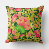 みすぼらしい花ピンク クッション (正面)