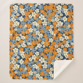 みすぼらしい花模様 シェルパブランケット (正面)