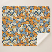 みすぼらしい花模様 シェルパブランケット (正面(横))