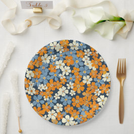 みすぼらしい花模様 ペーパープレート