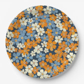 みすぼらしい花模様 ペーパープレート (正面)