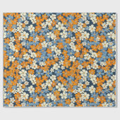 みすぼらしい花模様 ラッピングペーパー (フラット)