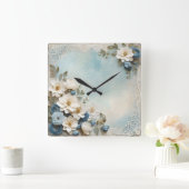 みすぼらしい花 スクエア壁時計 (ホーム)