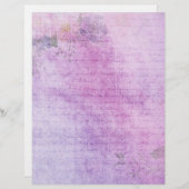 みすぼらしい薄紫フローラスクラップブックエフェメラ (正面/裏面)