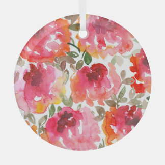 みすぼらしい赤いバラ、シームレスなパターン。 ガラスオーナメント