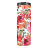 みすぼらしい赤いバラ、シームレスなパターン。 タンブラー (裏面)