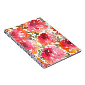 みすぼらしい赤いバラ、シームレスなパターン。 ノートブック (右側)