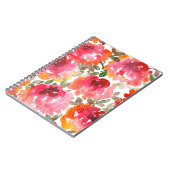 みすぼらしい赤いバラ、シームレスなパターン。 ノートブック (左側)