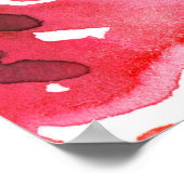 みすぼらしい赤いバラ、シームレスなパターン。 ポスター (角)