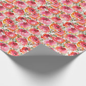 みすぼらしい赤いバラ、シームレスなパターン。 ラッピングペーパー (角)