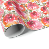 みすぼらしい赤いバラ、シームレスなパターン。 ラッピングペーパー (ロールコーナー)