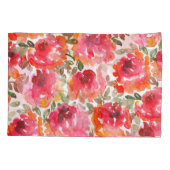 みすぼらしい赤いバラ、シームレスなパターン。 枕カバー (裏面)