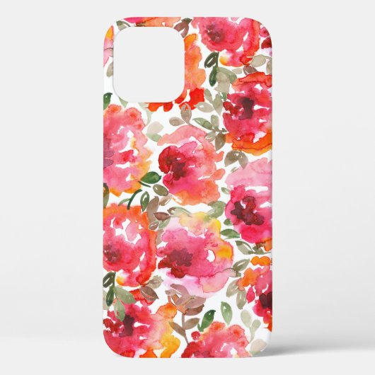 みすぼらしい赤いバラ、シームレスなパターン。 Case-Mate iPhoneケース (裏面)