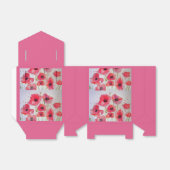 みすぼらしい赤いポピーフローラティーパーティーケーキお気に入りボックス フェイバーボックス (折り畳みなし)