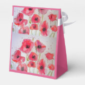 みすぼらしい赤いポピーフローラティーパーティーケーキお気に入りボックス フェイバーボックス (裏面サイド)