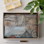 みすぼらしい青い駅ミックスメディアデコパージュ 薄葉紙 (ギフト)