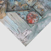 みすぼらしい青い駅ミックスメディアデコパージュ 薄葉紙 (詳細)