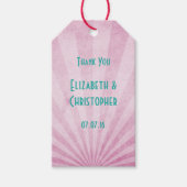 みすぼらしい食感のピンク色のサンレイに感謝 ギフトタグ (正面)