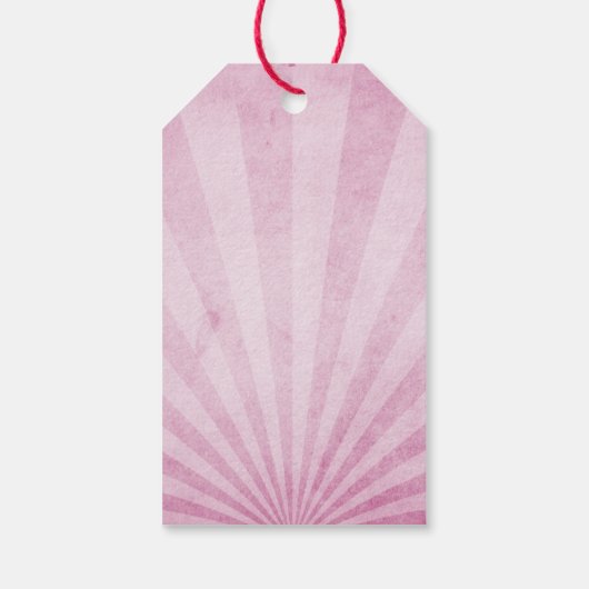 みすぼらしい食感のピンク色のサンレイに感謝 ギフトタグ (裏面)