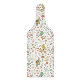 みすぼらしい鳥と枝が白 カッティングボード