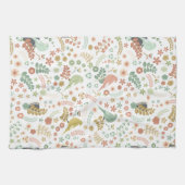 みすぼらしい鳥と枝が白 キッチンタオル (横)