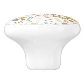 みすぼらしい鳥と枝が白 セラミックノブ (側面)