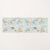 みすぼらしい鳥と枝が青 ヨガマット (正面(横))