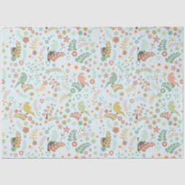 みすぼらしい鳥と枝が青 薄葉紙