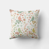 みすぼらしい鳥と枝パーソナライズされた クッション (裏面)