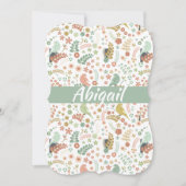 みすぼらしい鳥と枝パーソナライズされた ノートカード (正面)