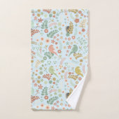 みすぼらしい鳥と枝ブルーバスタオオルセット バスタオルセット (ハンドタオル)