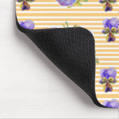 みすぼらしい黄色のパンジーフローラコンピュータマウスマットパッド マウスパッド (コーナー)