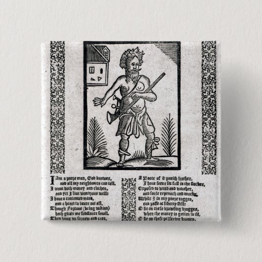 みすぼらしい、または貧乏人の決断 缶バッジ (正面)