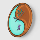 みずがめ座と乙亥 ラージ壁時計 (傾斜)