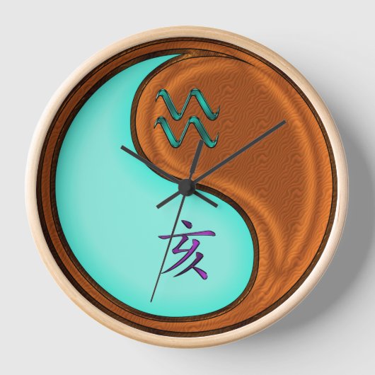 みずがめ座と乙亥 壁時計 (正面)